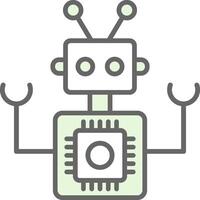 robot relleno icono diseño vector