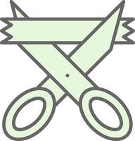 Scissors Fillay Icon Design vector