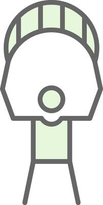 Skydiving Fillay Icon Design