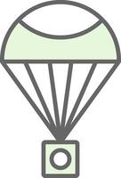 Parachute Fillay Icon Design vector