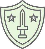 Shield Fillay Icon Design vector