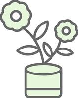 Flowerpot Fillay Icon Design vector
