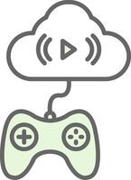 Cloud Fillay Icon Design vector