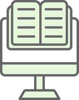 OnLine Circle Multi Circle Learning Fillay Icon Design vector