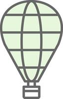 Hot Air Balloon Fillay Icon Design vector