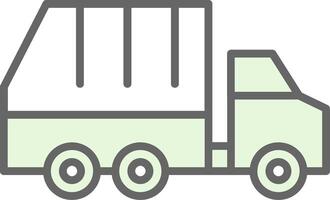 Garbage Truck Fillay Icon Design vector