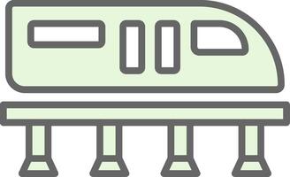 Monorail Fillay Icon Design vector