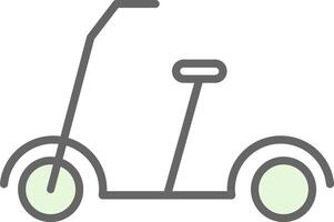 patada scooter relleno icono diseño vector