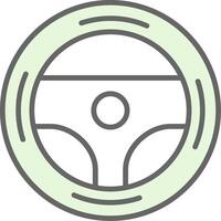 Steering Wheel Fillay Icon Design vector