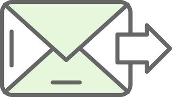 Email Fillay Icon Design vector