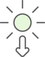 Sun Fillay Icon Design vector