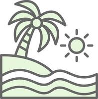 Beach Fillay Icon Design vector