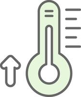 termómetro relleno icono diseño vector