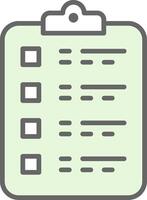 Checklist Fillay Icon Design vector