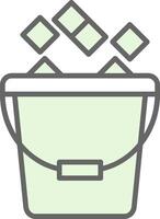 Ice Bucket Fillay Icon Design vector