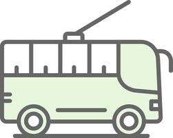 Trolleybus Fillay Icon Design vector