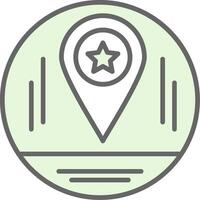 Map Marker Fillay Icon Design vector