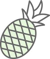 Pineapple Fillay Icon Design vector