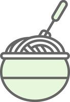 Noddles Fillay Icon Design vector