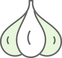 Garlic Fillay Icon Design vector