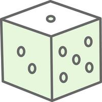 Dice Fillay Icon Design vector