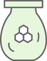 Honey Jar Fillay Icon Design vector