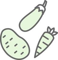 Vegetables Fillay Icon Design vector