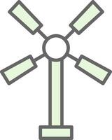 Windmill Fillay Icon Design vector