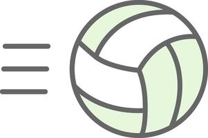 Volley Ball Fillay Icon Design vector