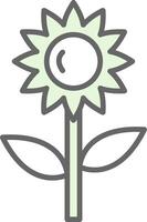 Sunflower Fillay Icon Design vector