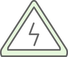 Danger Fillay Icon Design vector
