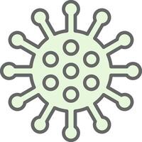 Virus Fillay Icon Design vector
