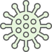 Virus Fillay Icon Design vector