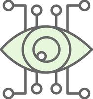 Eye Recognition Fillay Icon Design vector