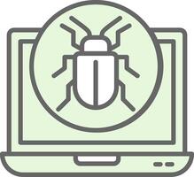 Bug Fillay Icon Design vector