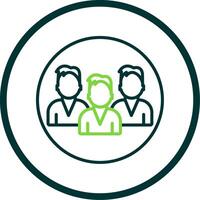 Team Line Circle Icon Design vector