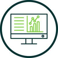 Dashboard Line Circle Icon Design vector