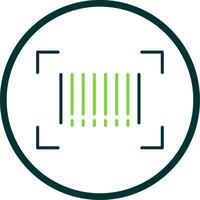 Bar Code Line Circle Icon Design vector