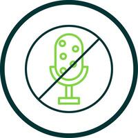 Mute Line Circle Icon Design vector
