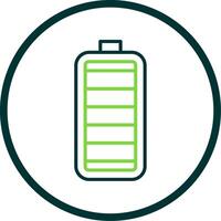 Battery Line Circle Icon Design vector