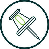 Pin Line Circle Icon Design vector