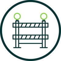 Barrier Line Circle Icon Design vector