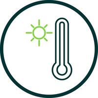 Thermometer Line Circle Icon Design vector