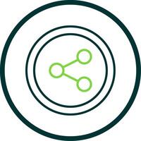 Share Line Circle Icon Design vector