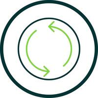 Repeat Line Circle Icon Design vector