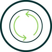 Repeat Line Circle Icon Design vector