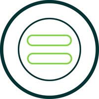 Equal Line Circle Icon Design vector