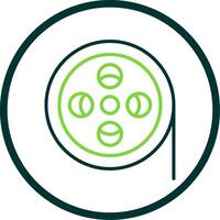 Reel Line Circle Icon Design vector