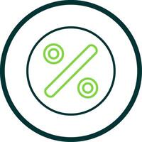 Divide Line Circle Icon Design vector