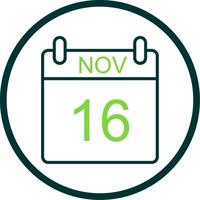 November Line Circle Icon Design vector